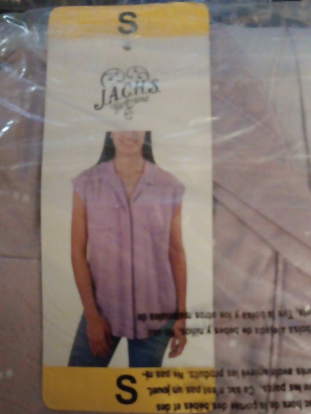 Jachs Lavender Sleeveless Button-Front Shirt